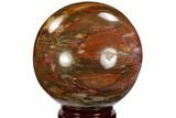 Colorful Petrified Wood Sphere - Madagascar #120749-1